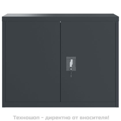 Шкаф за папки антрацит 90x40x70 см стомана