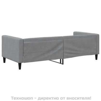 Кушетка, светлосива, 90x200 см, плат