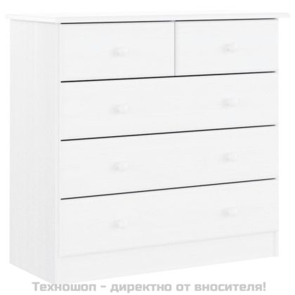 Скрин ALTA, бял, 77x35x73 см, бор масив