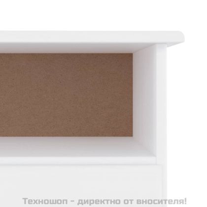 ТВ шкаф с чекмеджета ALTA, бял, 100x35x41 см, бор масив