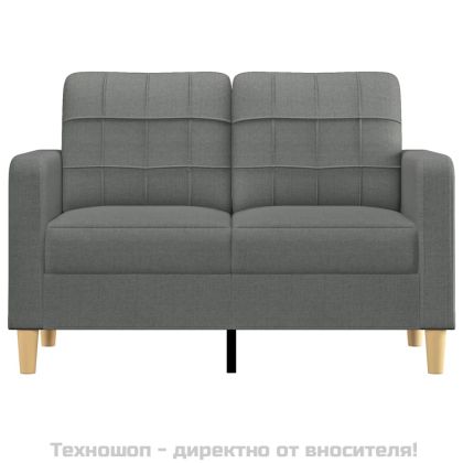 2-местен диван, Тъмносив, 120 см, плат