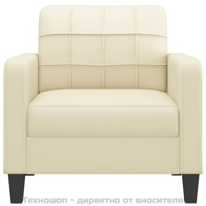 Фотьойл, кремав, 60 см, изкуствена кожа