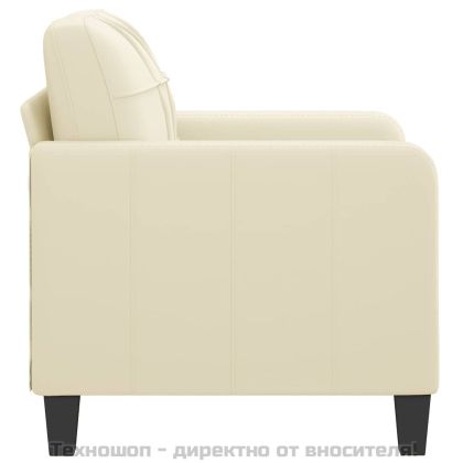 Фотьойл, кремав, 60 см, изкуствена кожа