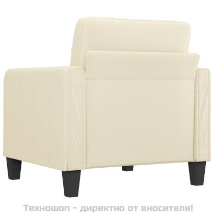 Фотьойл, кремав, 60 см, изкуствена кожа