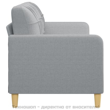 3-местен диван, светлосив, 180 см, плат