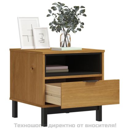 Помощна маса "FLAM" 50x50x50 см борово дърво масив