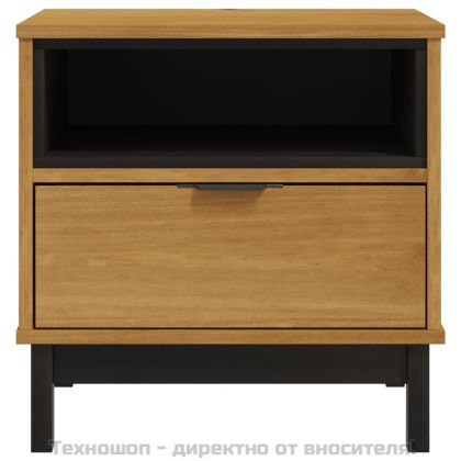 Помощна маса "FLAM" 50x50x50 см борово дърво масив