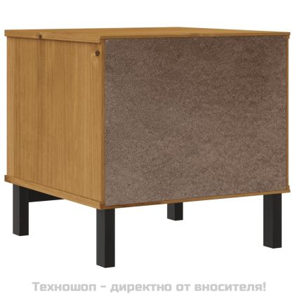 Помощна маса "FLAM" 50x50x50 см борово дърво масив