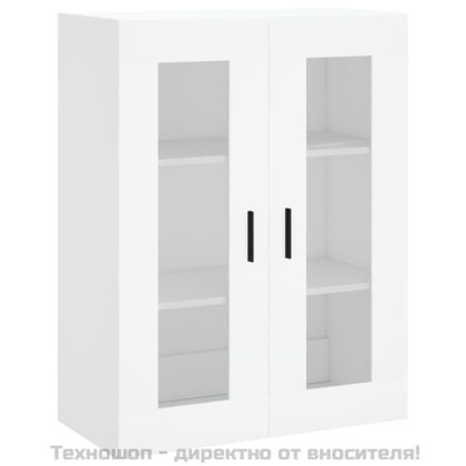 Висок шкаф, бял, 69,5x34x180 см, инженерно дърво