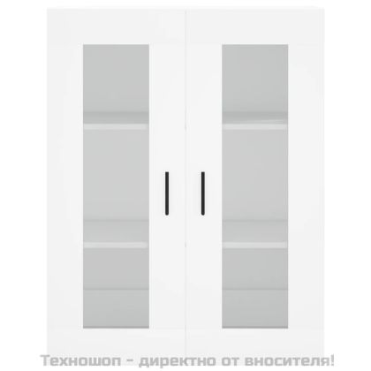 Висок шкаф, бял, 69,5x34x180 см, инженерно дърво