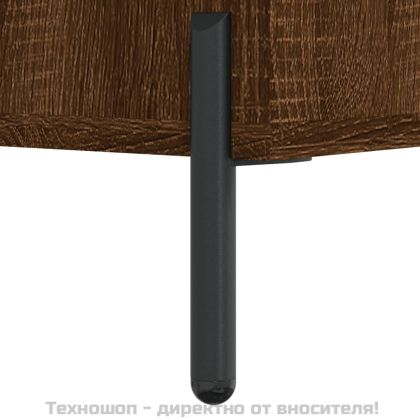 Висок шкаф, кафяв дъб, 69,5x34x180 см, инженерно дърво