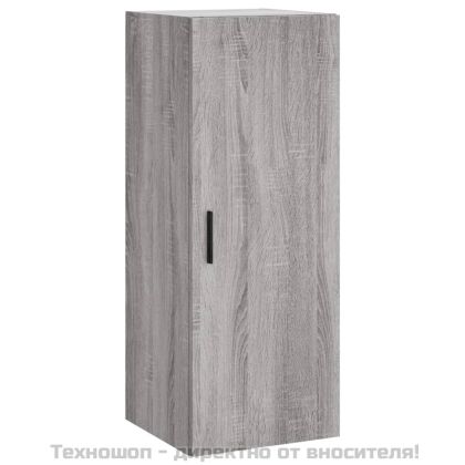 Висок шкаф, сив сонома, 34,5x34x180 см, инженерно дърво