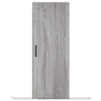 Висок шкаф, сив сонома, 34,5x34x180 см, инженерно дърво