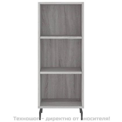 Висок шкаф, сив сонома, 34,5x34x180 см, инженерно дърво
