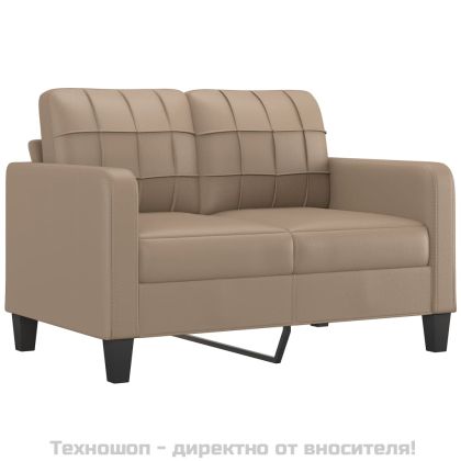 2-местен диван, капучино, 120 см, изкуствена кожа