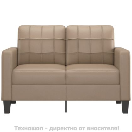 2-местен диван, капучино, 120 см, изкуствена кожа