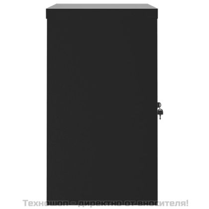 Шкаф за папки черен 90x40x70 см стомана