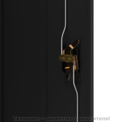 Шкаф за папки черен 90x40x70 см стомана