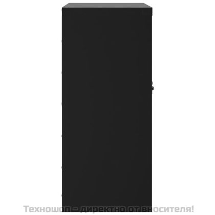 Шкаф за папки черен 79x40x90 см стомана