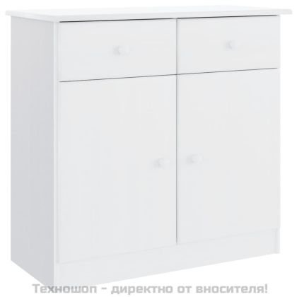 Сайдборд ALTA, бял, 77x35x73 см, борово дърво масив