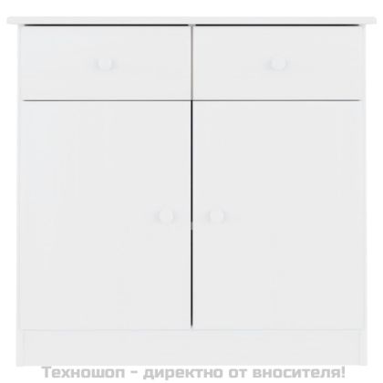 Сайдборд ALTA, бял, 77x35x73 см, борово дърво масив