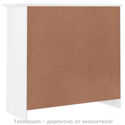 Сайдборд ALTA, бял, 77x35x73 см, борово дърво масив