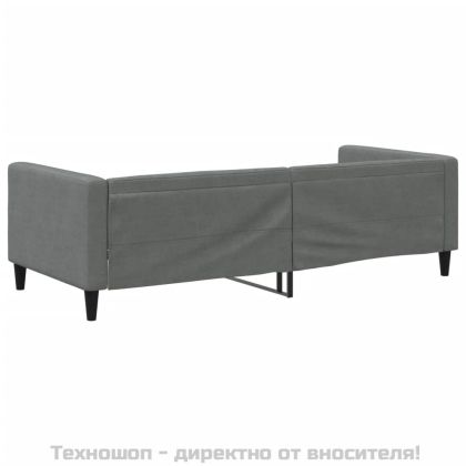Кушетка, тъмносива, 90x190 см, плат