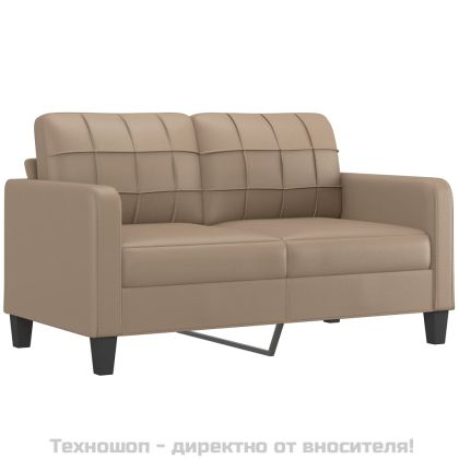 2-местен диван, капучино, 140 см, изкуствена кожа