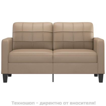 2-местен диван, капучино, 140 см, изкуствена кожа