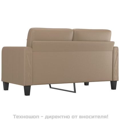 2-местен диван, капучино, 140 см, изкуствена кожа