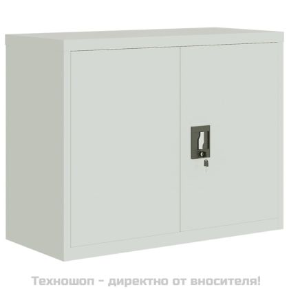 Шкаф за папки светлосив 90x40x110 см стомана