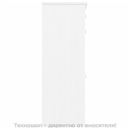 Шкаф за обувки ALTA, бял, 77x35x96 см, бор масив