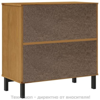 Бюфет със стъклени вратички "FLAM" 80x40x80 см бор масив