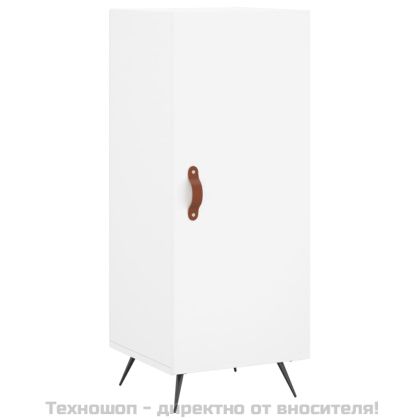 Висок шкаф, бял, 34,5x34x180 см, инженерно дърво