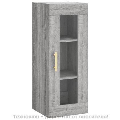 Висок шкаф, сив сонома, 34,5x34x180 см, инженерно дърво