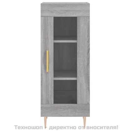 Висок шкаф, сив сонома, 34,5x34x180 см, инженерно дърво