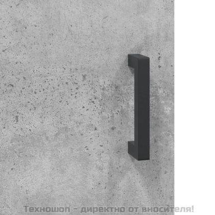 Висок шкаф, бетонно сив, 34,5x34x180 см, инженерно дърво