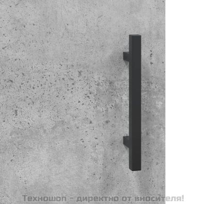 Висок шкаф, бетонно сив, 69,5x34x180 см, инженерно дърво