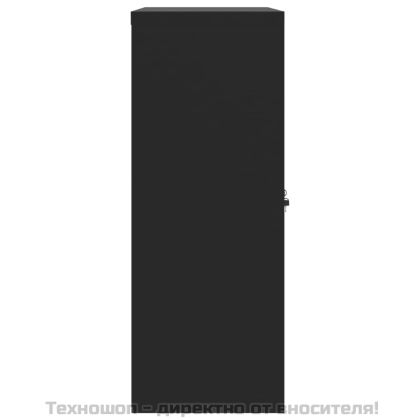 Шкаф за папки черен 90x40x105 см стомана