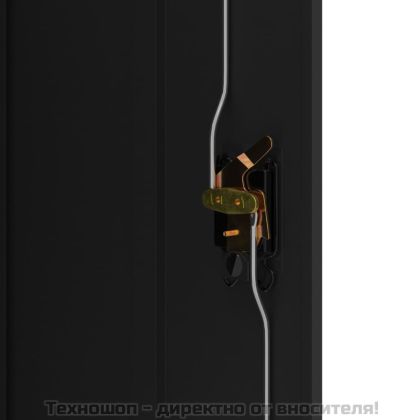 Шкаф за папки черен 90x40x105 см стомана