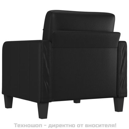 Кресло, черно, 60 см, изкуствена кожа