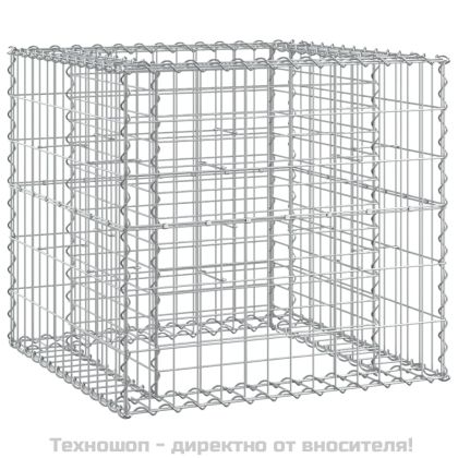 Градинска пейка с габионна кошница дугласко дърво масив