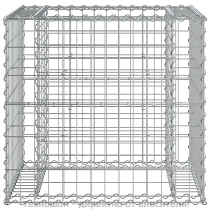 Градинска пейка с габионна кошница дугласко дърво масив