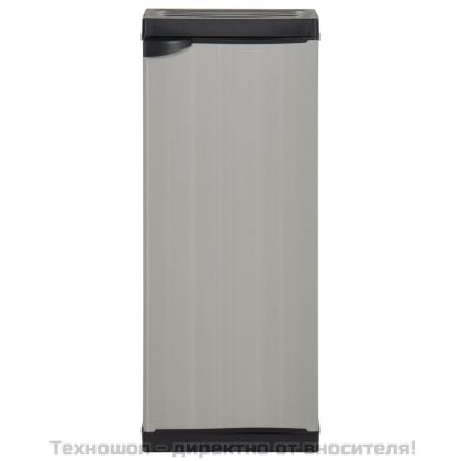Градински шкаф за съхранение с 1 рафт сиво-черен 35x40x85 см