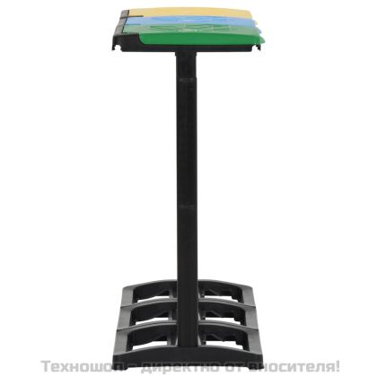 Стойки за торби за боклук с капаци, 240-330 л, многоцветни, PP