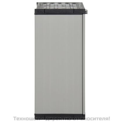 Градински контейнер за отпадъци, сиво и черно, 68x40x85 см, PP