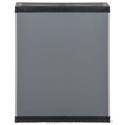 Градински контейнер за отпадъци, сиво и черно, 68x40x85 см, PP