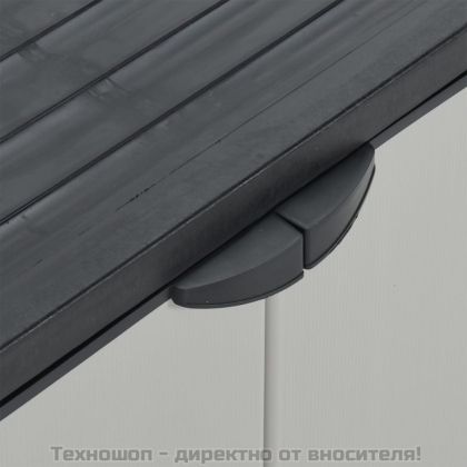 Градински контейнер за отпадъци, сиво и черно, 68x40x85 см, PP