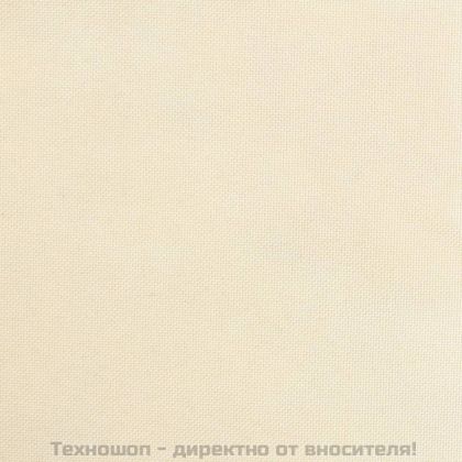 Люлеещ се стол с табуретка, кремав, плат