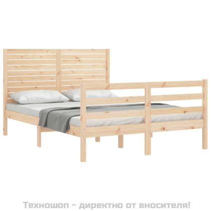 Рамка за легло с табла, 120х200 см, масивно дърво